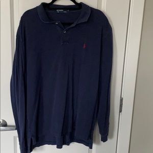 Long-Sleeve Navy Blue Polo by Polo Ralph Lauren